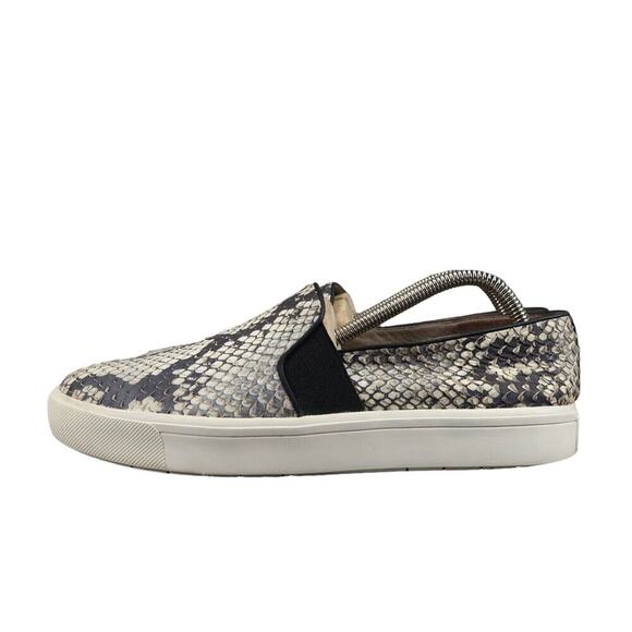 Vince Shoes Womens 9.5 Sneakers Slip On Fashion Lifestyle Leather Snake Print - Picture 4 of 13